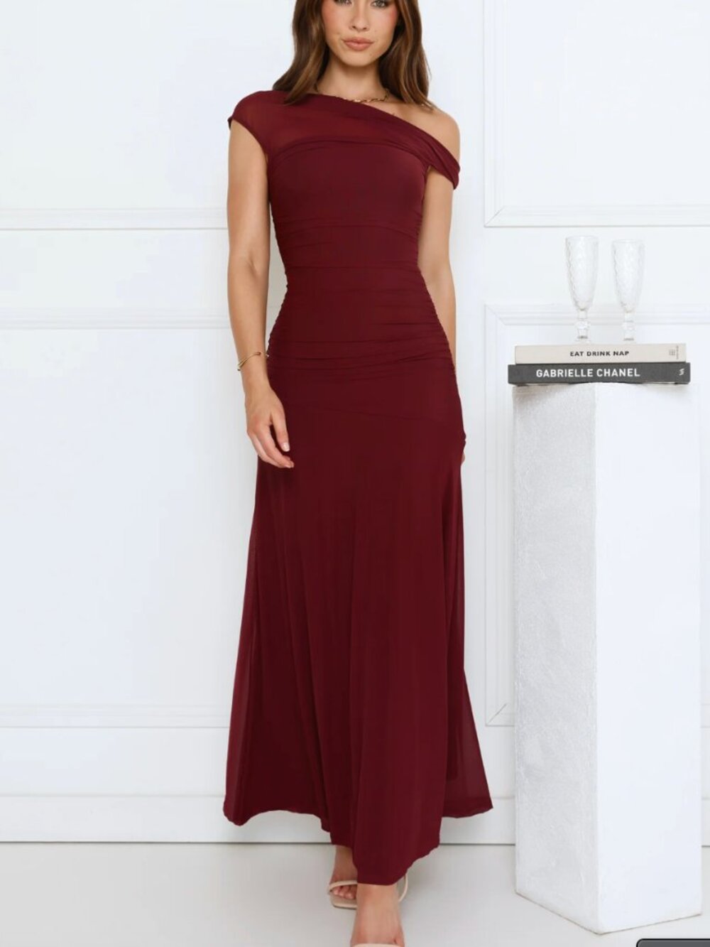 Dusk Noir Off Shoulder Maxi Dress (Hello Molly)